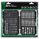 Steel Vision Tools 67-Piece Multi-Purpose Bit Set – Phillips, Pozi, Square, Slotted, Star, Hex Bits & Nutsetters with Extension Bit Holders – Complete for DIY, Construction & Professional Use